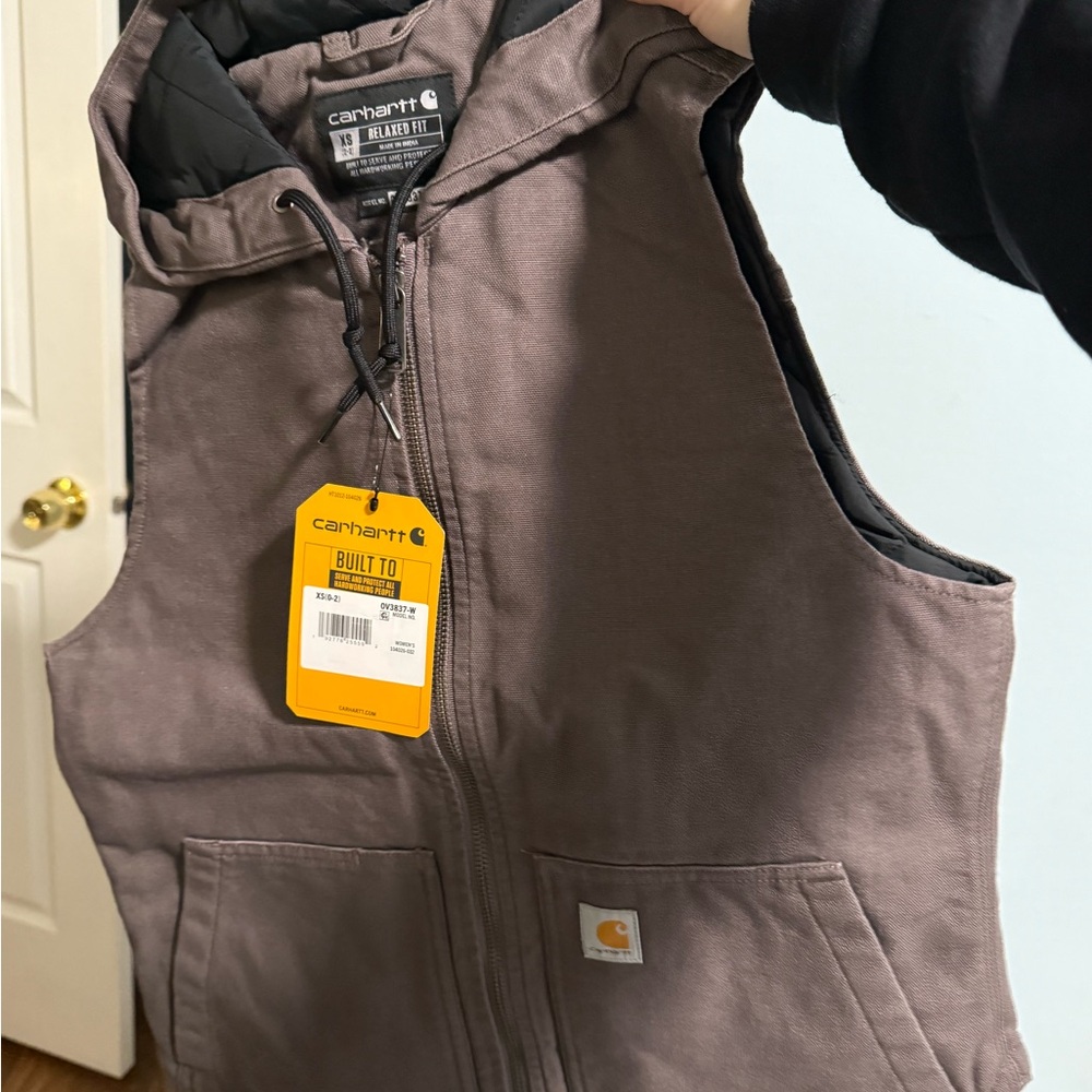 Carhartt Woman’s Hooded Vest
 - Brown